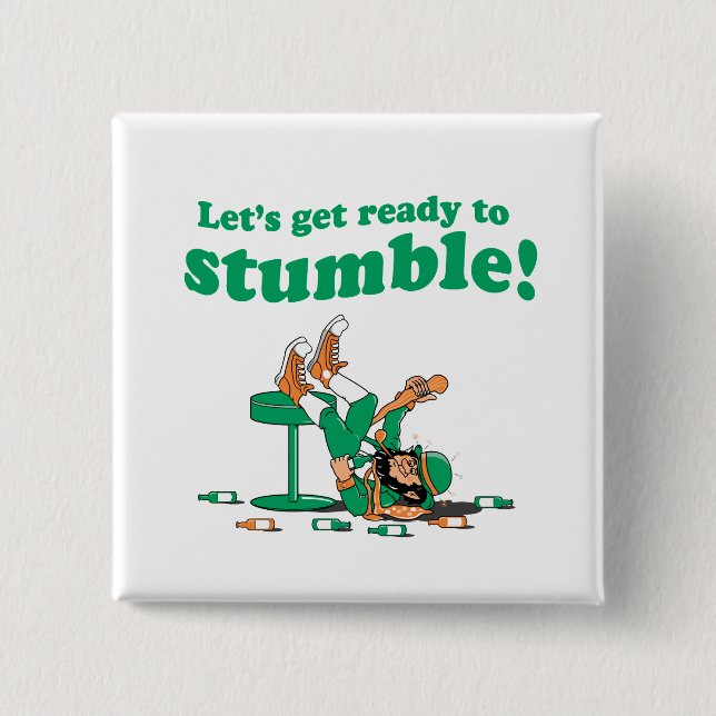 READY TO STUMBLE 15 CM SQUARE BADGE (Front)