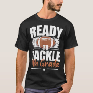 Ready To Tackle 7th Grade Football Back To School T-Shirt