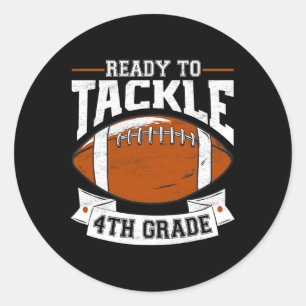Ready To Tackle Fourth Grade Back To School 4th Gr Classic Round Sticker