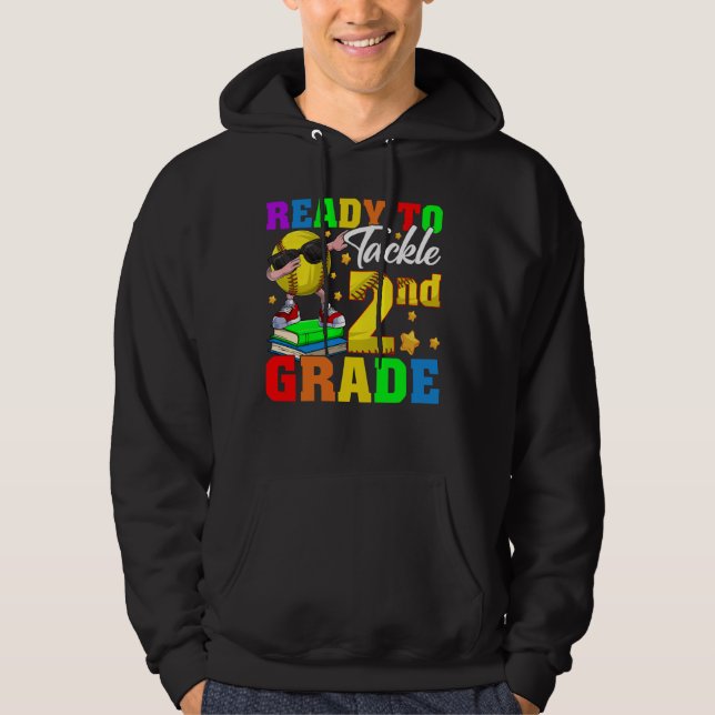 Ready To Tackle Second Grade Back To School Softba Hoodie (Front)