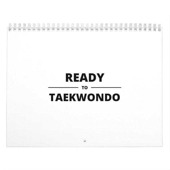 READY TO TAEKWONDO CALENDAR (Cover)