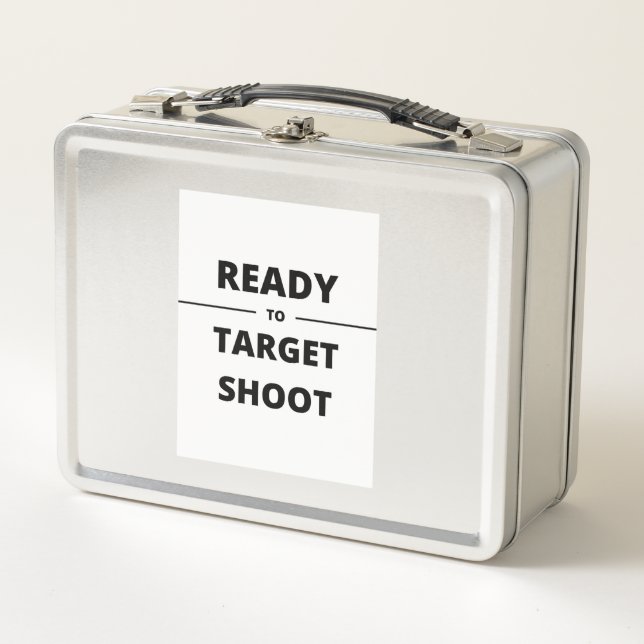 READY TO TARGET SHOOT METAL LUNCH BOX (Front)
