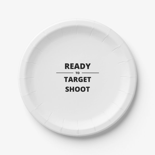 READY TO TARGET SHOOT PAPER PLATE (Front)