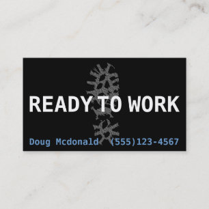 READY TO WORK.Job Search.Earn Money template Business Card
