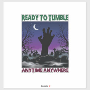 Ready Tumble Zombie Hand Halloween Graveyard Moon_
