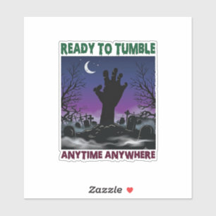Ready Tumble Zombie Hand Halloween Graveyard Moon_