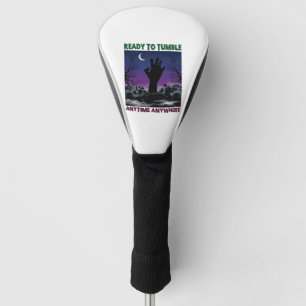 Ready Tumble Zombie Hand Halloween Graveyard Moon_ Golf Head Cover
