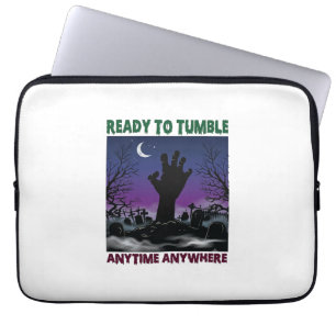 Ready Tumble Zombie Hand Halloween Graveyard Moon_ Laptop Sleeve