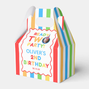 Ready Two Party 2nd Birthday Photo Colourful Favour Box
