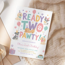 Ready Two Pawty Dog Puppy 2nd Birthday Party