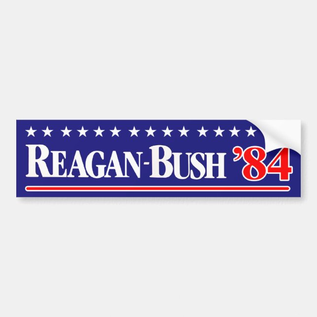 Reagan Bush 84 Bumper Sticker (Front)