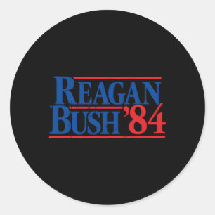 Reagan Bush '84 Republican Classic Round Sticker