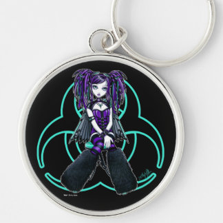 "Reagan" Cybergoth Radioactive Fairy Keychain