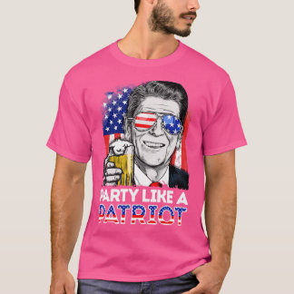 Reagan Ronald Party Like A Patriot 4th of July Men T-Shirt