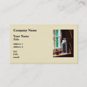 Reagent Bottle and small Brown Bottle Business Card