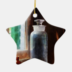 Reagent Bottle and Small Brown Bottle Ceramic Tree Decoration