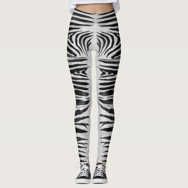 Reaiistic Zebra Leggings (Front)