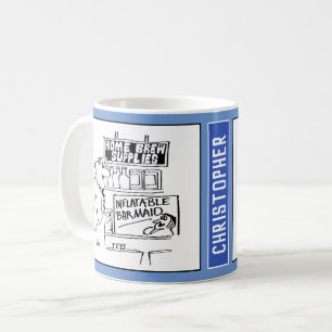 Real Ale Home Brewing Cartoon. Coffee Mug