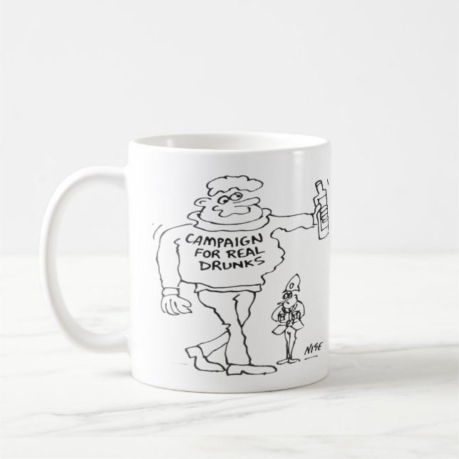 Real Ale or Micro Pub Beer Drinker Coffee Mug (Left)
