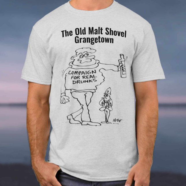 Real Ale or Micro Pub Funny Cartoon Drunk T-Shirt (Creator Uploaded)