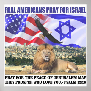 Real Americans Pray For Israel Poster