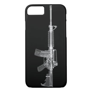 Real AR-15 CT SCAN FROM GUN HIGH DETAIL X-RAY iPhone 8/7 Case