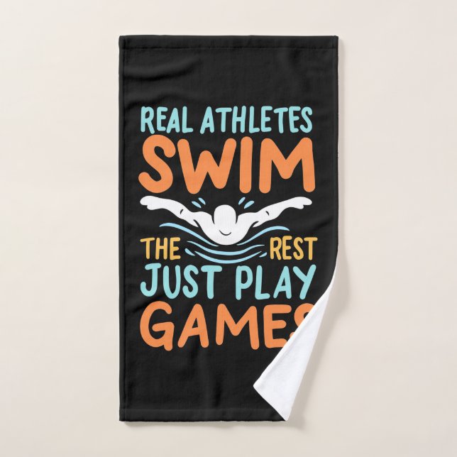 Real Athletes Swim Hand Towel (Hand Towel)
