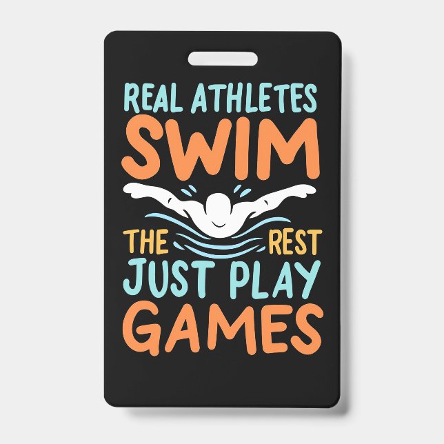 Real Athletes Swim ID Badge (Front)