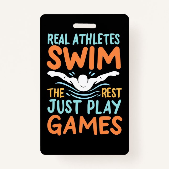 Real Athletes Swim ID Badge (Front)