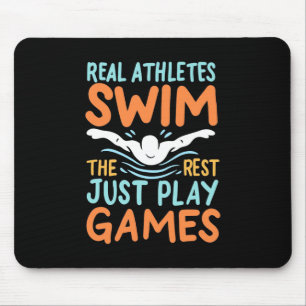 Real Athletes Swim Mouse Mat