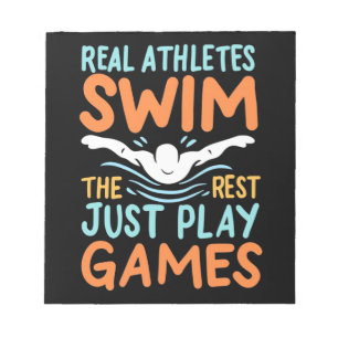 Real Athletes Swim Notepad
