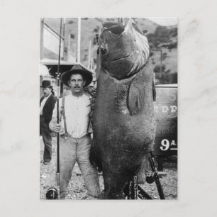 Real Big Fish, early 1900s Postcard