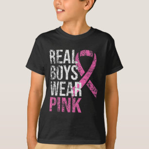 Real Boys Wear Pink Breast Cancer Awareness T-Shirt
