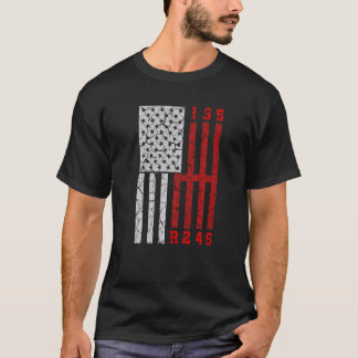 Real Cars  Auto Racing Mechanic Manual US Flag T-Shirt