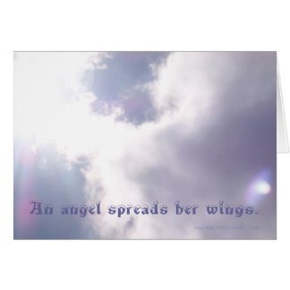 real cloud  An angel spreads her wings.