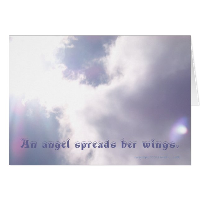 real cloud  An angel spreads her wings. (Front Horizontal)