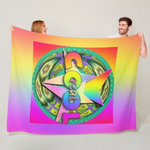 Real Cool Rainbow Fleece Blanket