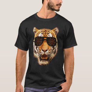 Real Cool Tiger For Boy Spiders Web Halloween Sung T-Shirt