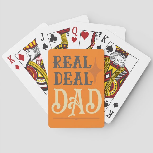 Real Deal Dad Father's Day Poker Night Playing Cards (Back)
