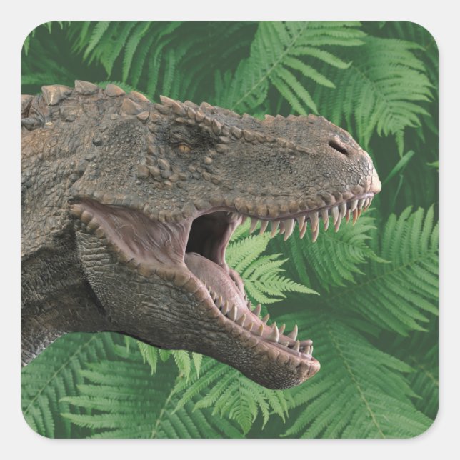Real dinosaur T-Rex Square Sticker (Front)