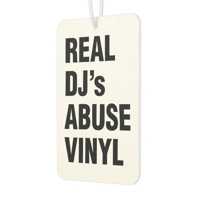 REAL DJ's ABUSE VINYL Car Air Freshener (Left)