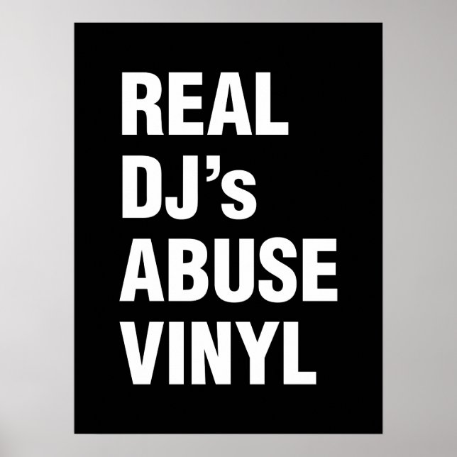 REAL DJ's ABUSE VINYL Poster (Front)