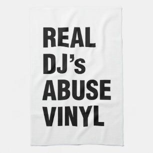 REAL DJ's ABUSE VINYL Tea Towel
