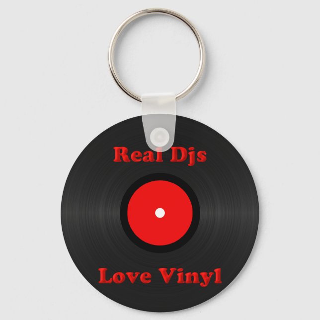 Real Djs Love Vinyl Keychain (Front)