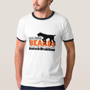 Real Dogs Have Beards - Deutsch Drahthaar T-Shirt