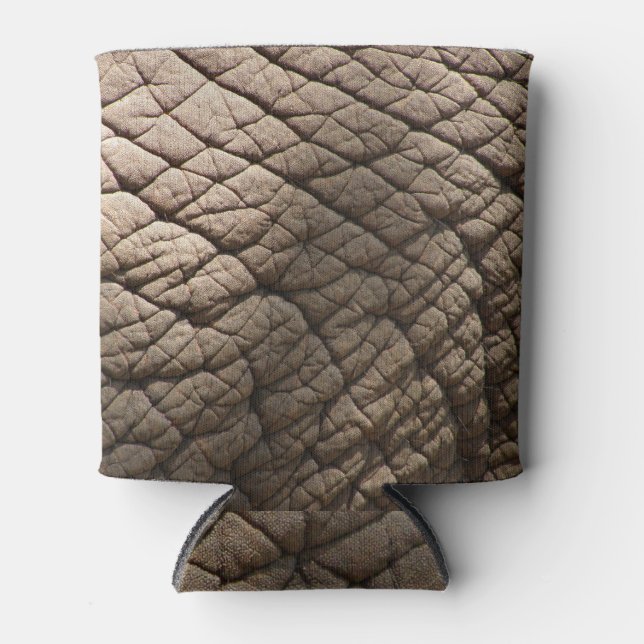 Real Elephant Skin Texture, Wrinkled. Can Cooler (Front)