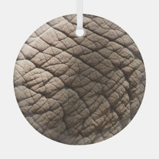 Real Elephant Skin Texture, Wrinkled. Glass Tree Decoration