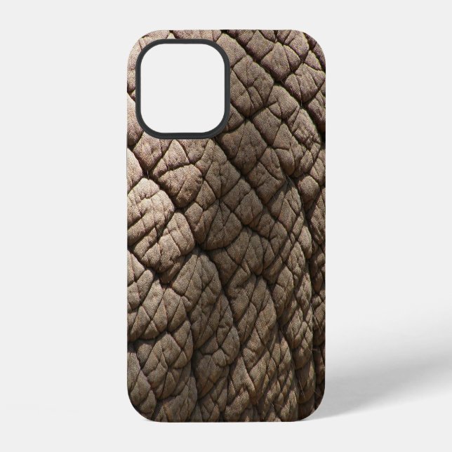Real Elephant Skin Texture, Wrinkled. iPhone Case (Back)