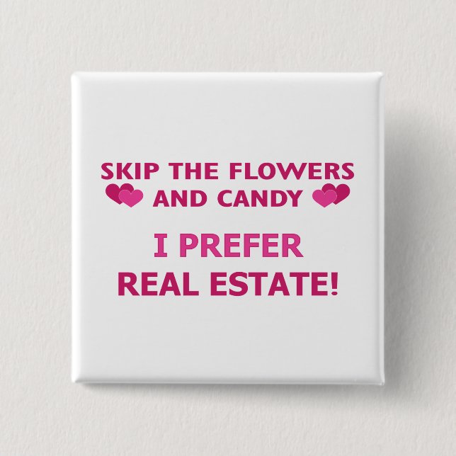 Real-Estate 15 Cm Square Badge (Front)