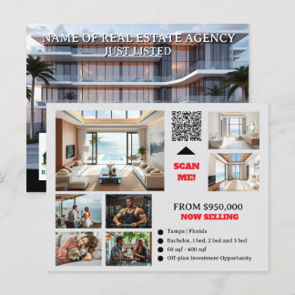 Real Estate advertisement realtor marketing  Postcard